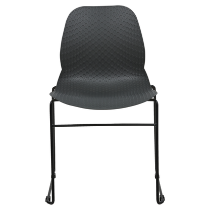 Grey Stackable Conference Chairs Armless 4 Pack