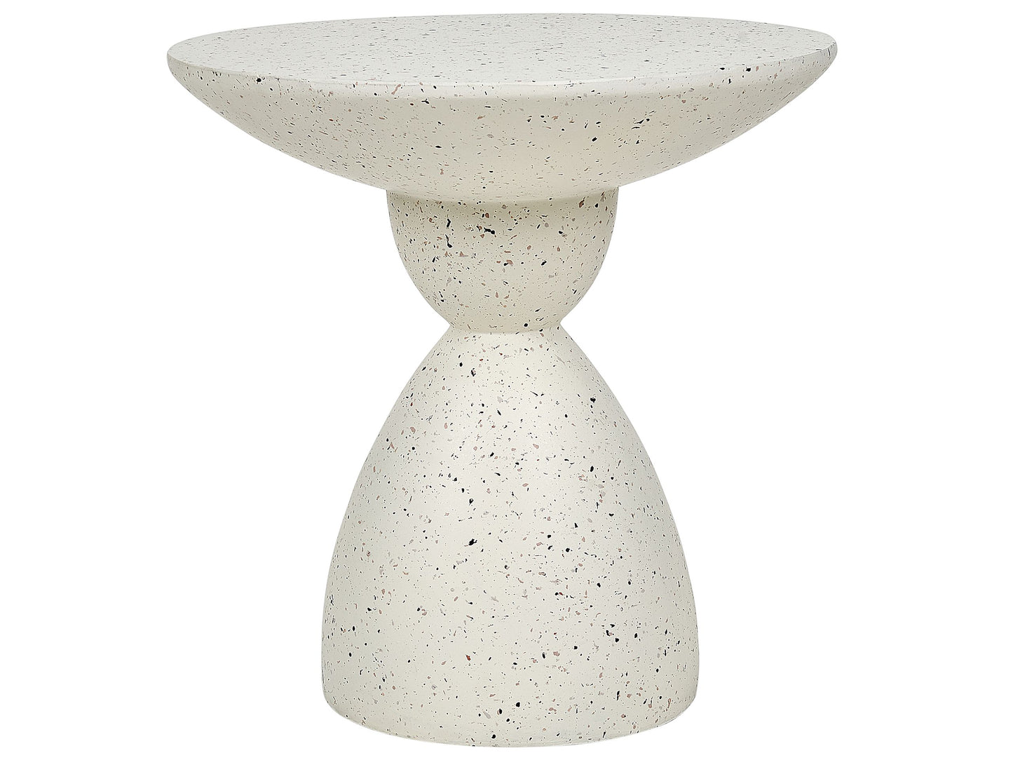 Accent Terrazzo White Side Table 50cm Round