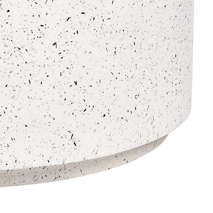 Accent Coffee Table White Terrazzo Fiberglass 90cm Round Top Outdoor Modern