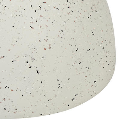 Accent Side Table Off White Terrazzo Top Outdoor Modern