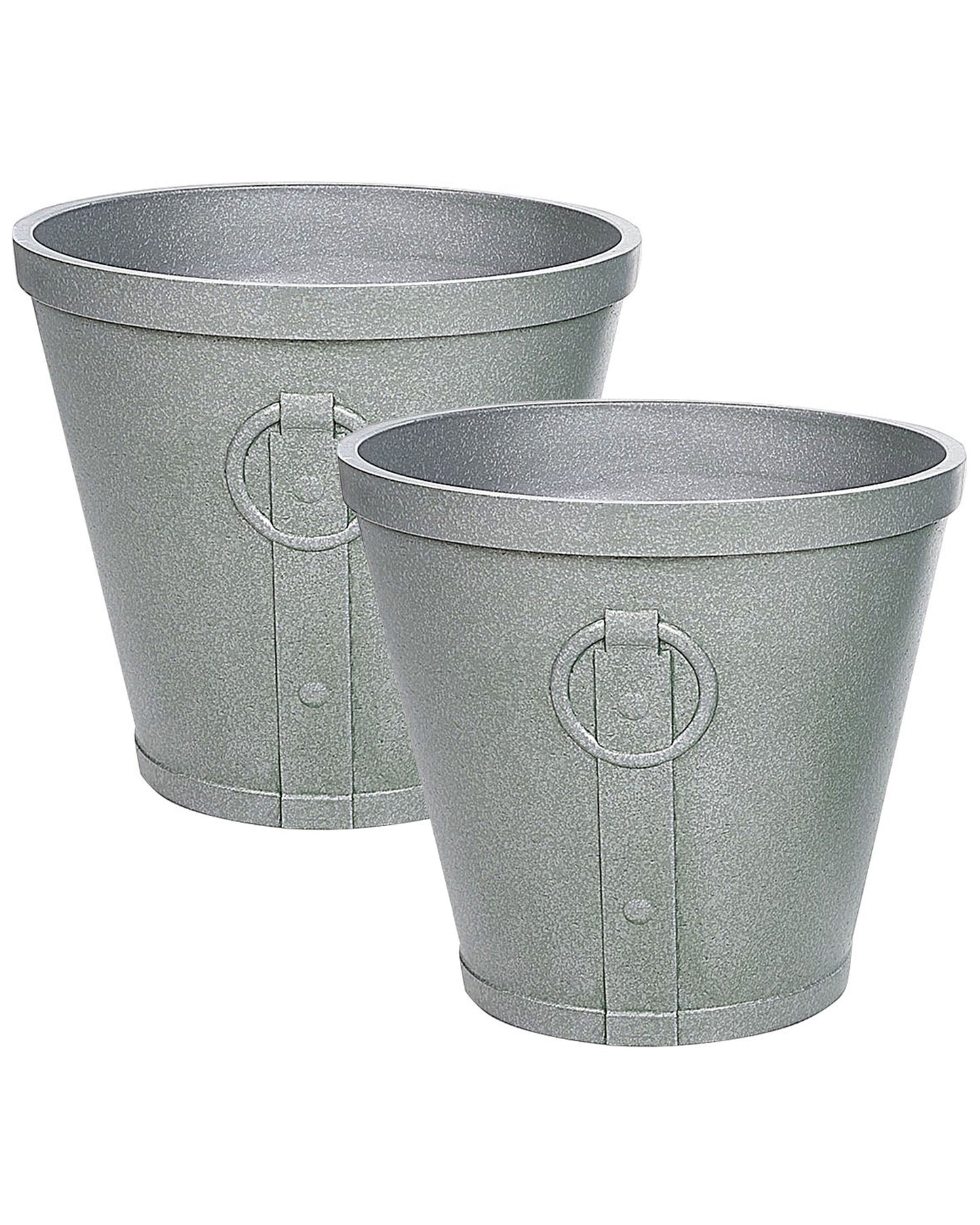 Grey Fibre Clay Planter 45 x 41cm All Weather