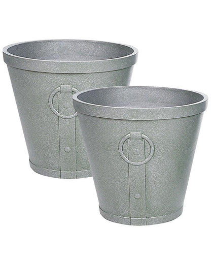 Grey Fibre Clay Planter 45 x 41cm All Weather