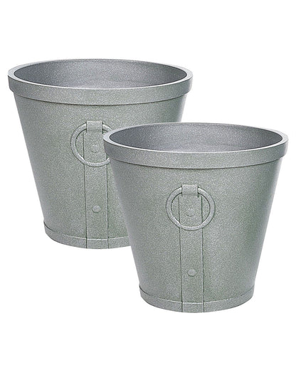 Grey Fibre Clay Plant Pot 37cm All Weather Indoor Outdoor