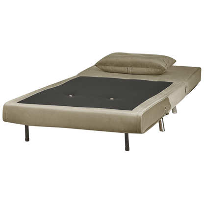Olive Green Velvet Sofa Bed Single Sleeper Fold Out