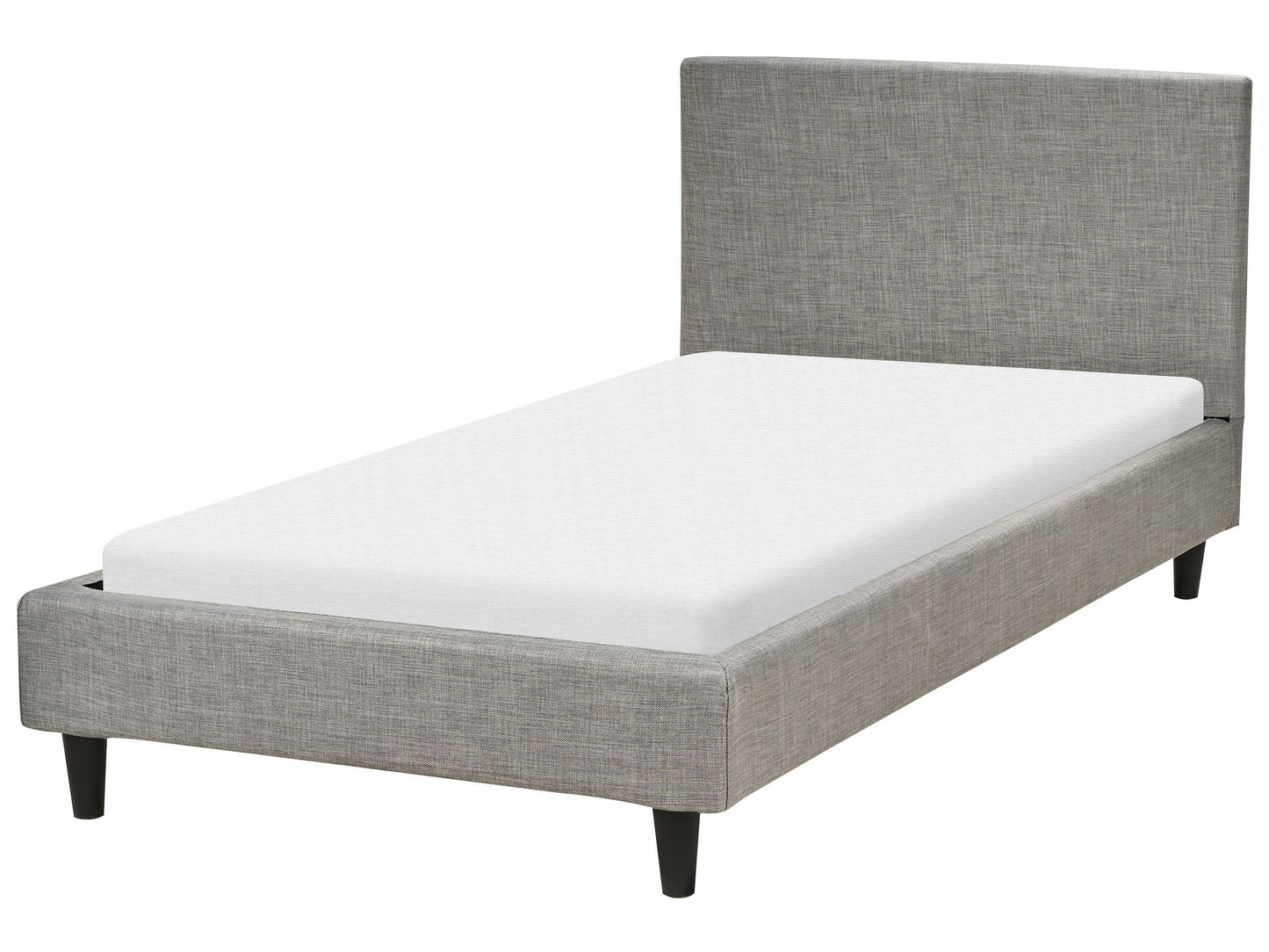EU Single Panel Bed 3ft Light Grey Fabric Removable Cover