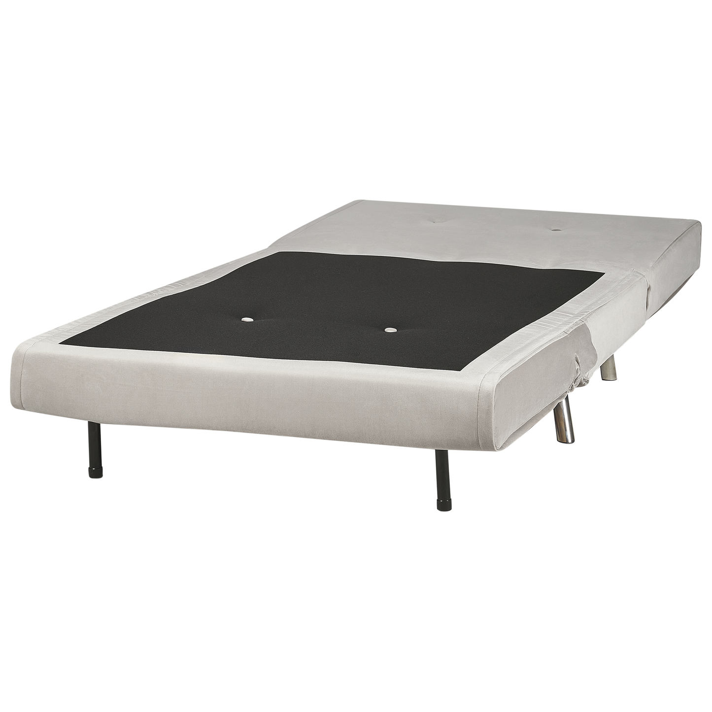 Sofa Bed Light Grey Velvet Upholstery Single Sleeper Fold Out Chair Bed With Cushion Modern Design