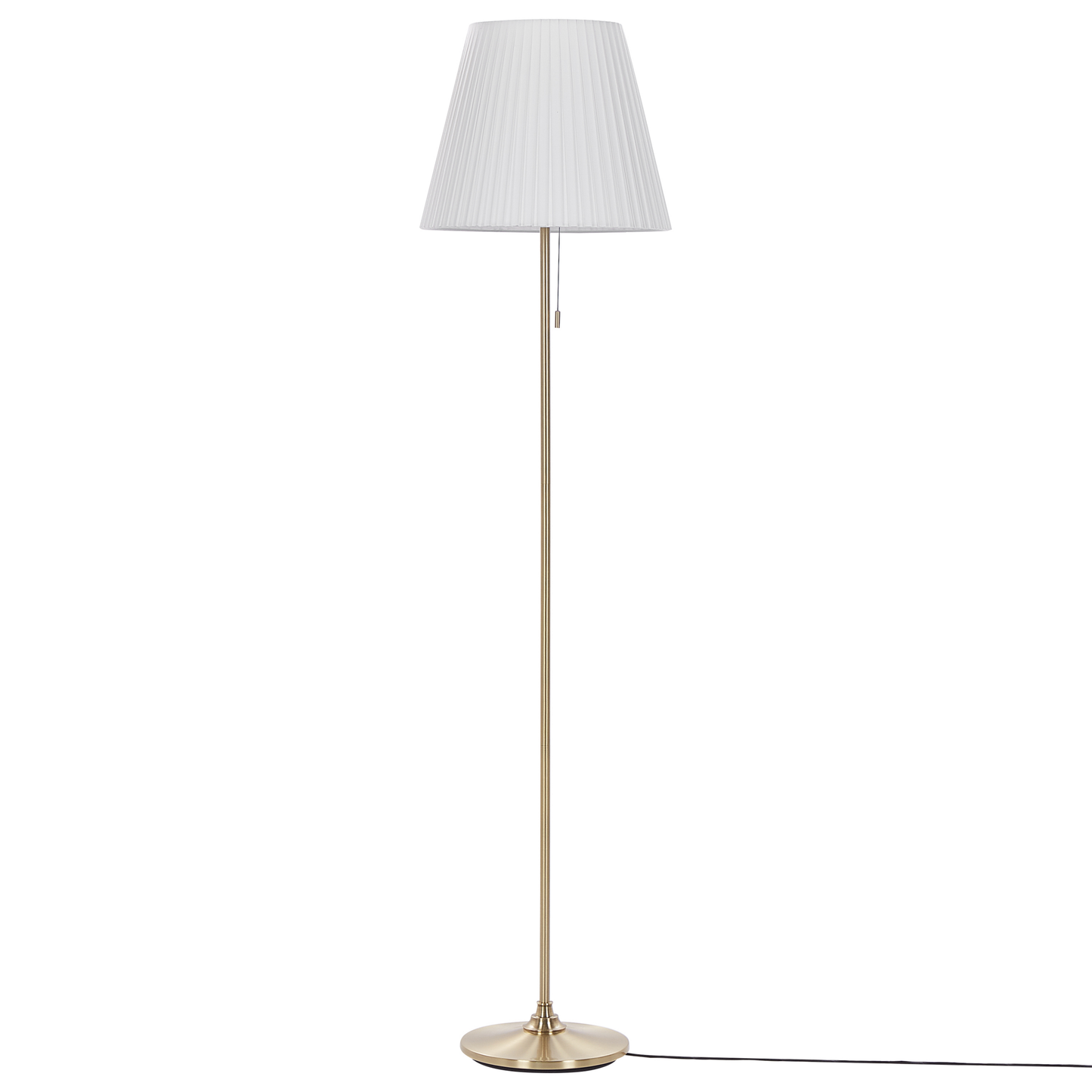Floor Lamp Brass White Empire Shade 148cm Retro Classic