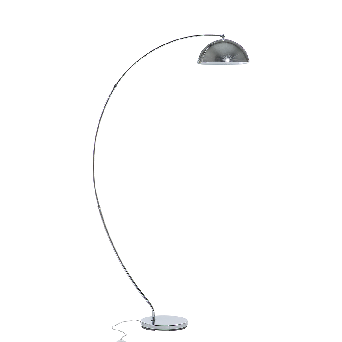 Arc Floor Lamp 188cm Silver Chrome Modern