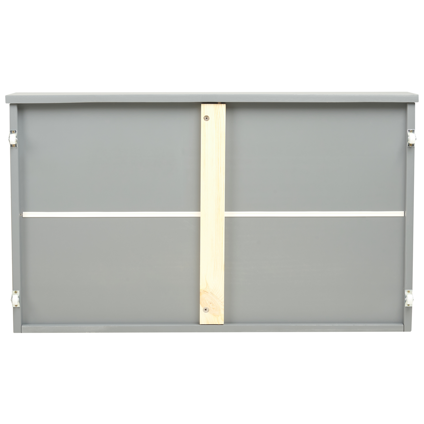 Grey Pine Wood Underbed Storage Drawers Set Of 2 With Wheels And Smooth Glide