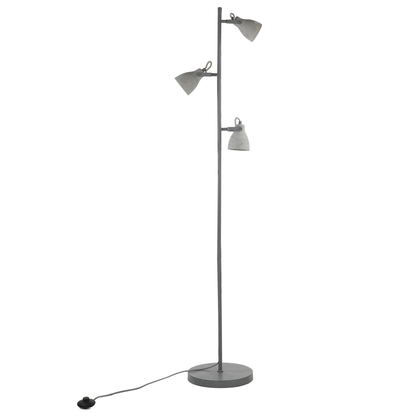 Floor Lamp 3 Light Grey Concrete 165cm Industrial