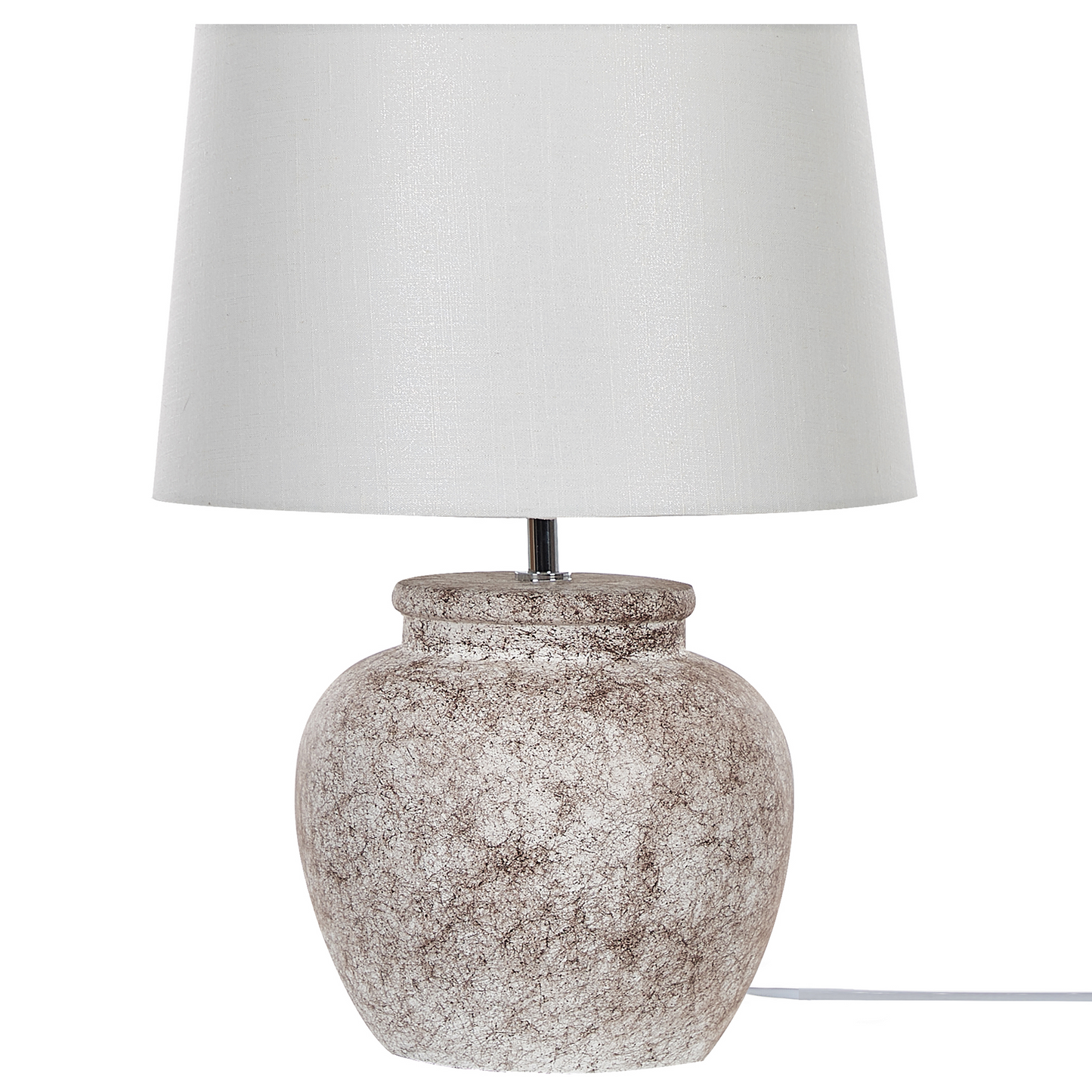 Table Lamp Beige Ceramic 50cm Boho Night Light Cracked Texture