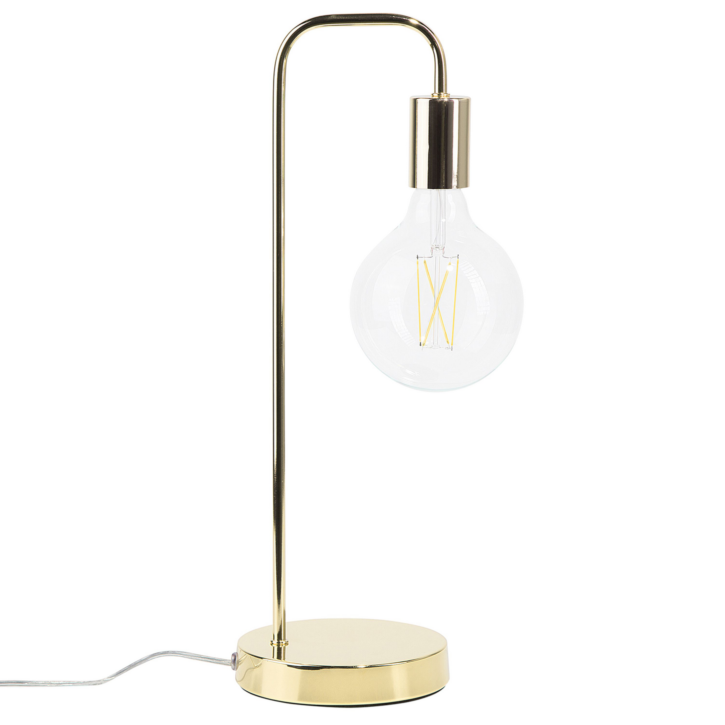 Gold Industrial Table Lamp No Shade