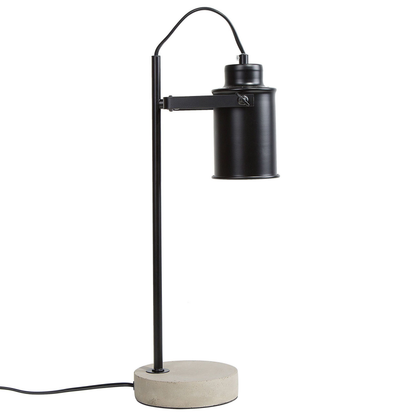 Table Lamp Black Industrial Spotlight With Concrete Base