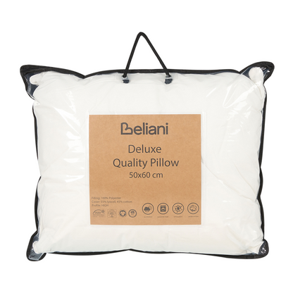 Bed Pillow White Lyocell Japara Cotton 50 x 60 High Profile