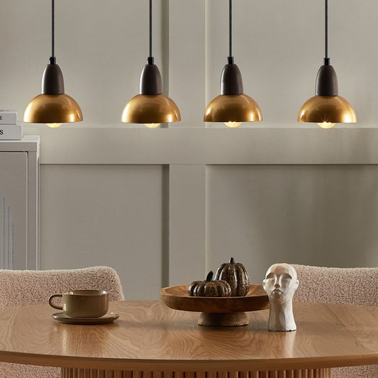 Brass Iron Pendant Lamp 4 Light Living Room Dining
