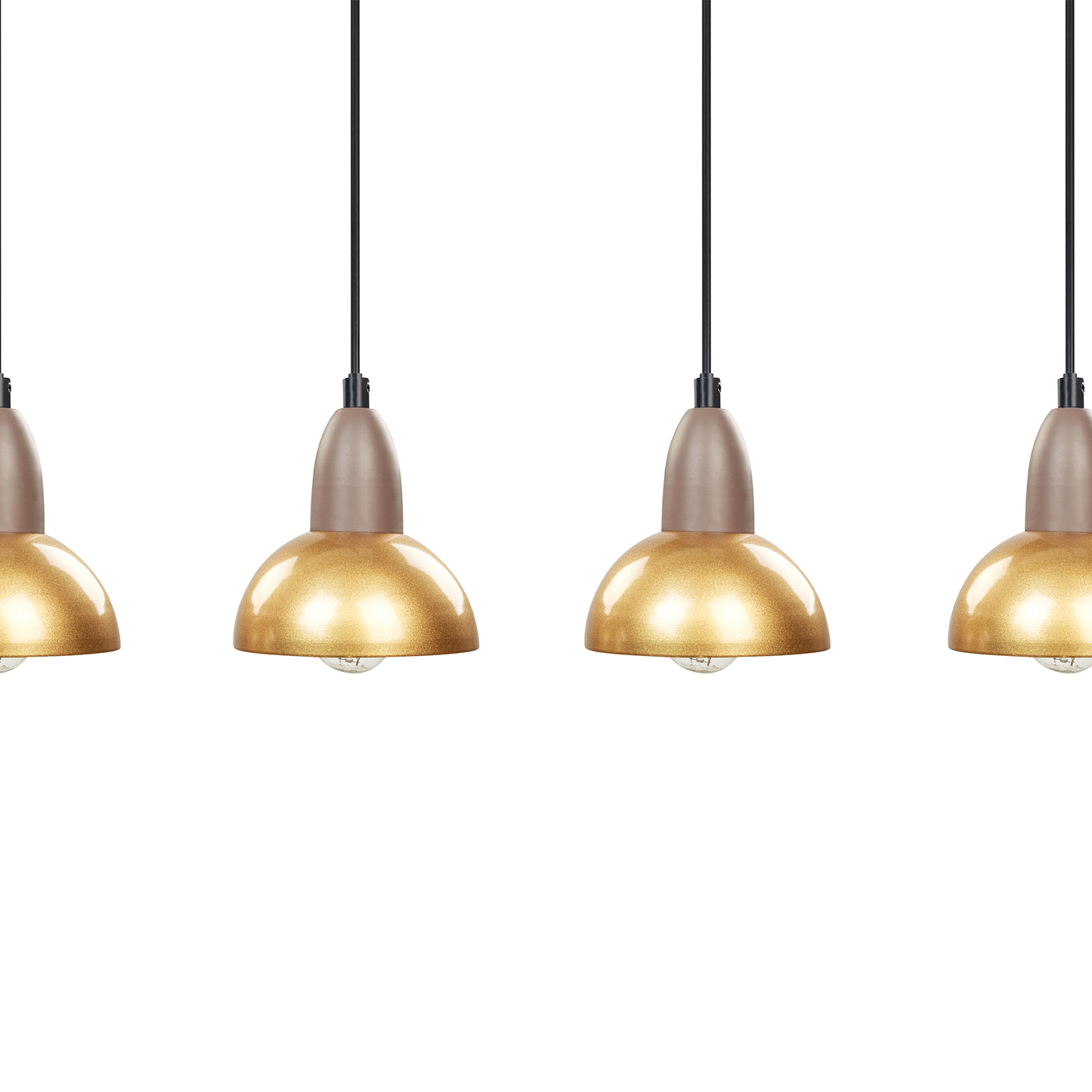 Brass Iron Pendant Lamp 4 Light Living Room Dining