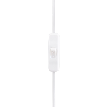 Table Lamp Off White Ceramic Base Linen Drum Shade 41cm