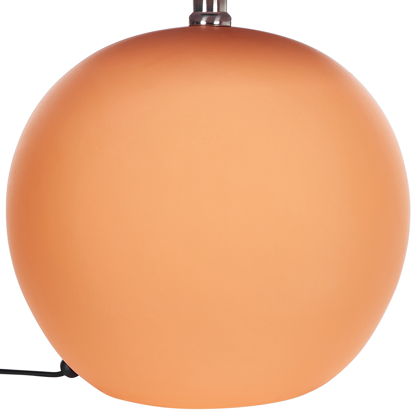 Orange Ceramic Table Lamp With Linen Shade 41cm Brown