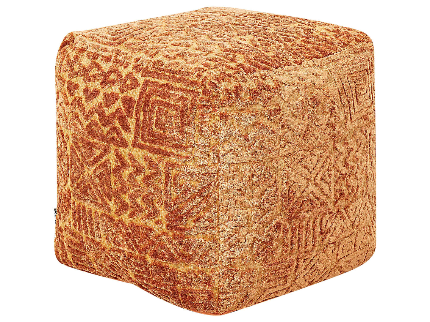 Pouffe Golden Brown 50 x 50 x 50cm With Thick Tufted Cover And EPS Filling
