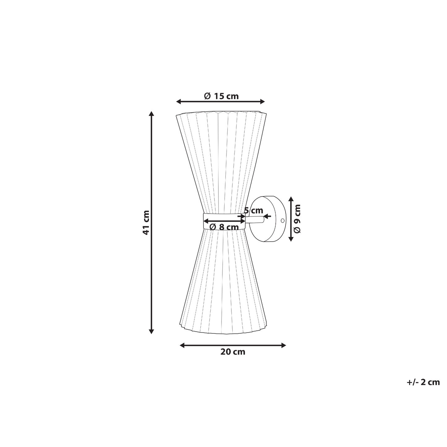 Home Set Of 2 White Fabric Shade Wall Lamps With Brass Accents