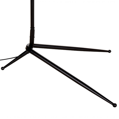 Floor Lamp Rattan 148cm Adjustable Shade Black Metal Leg
