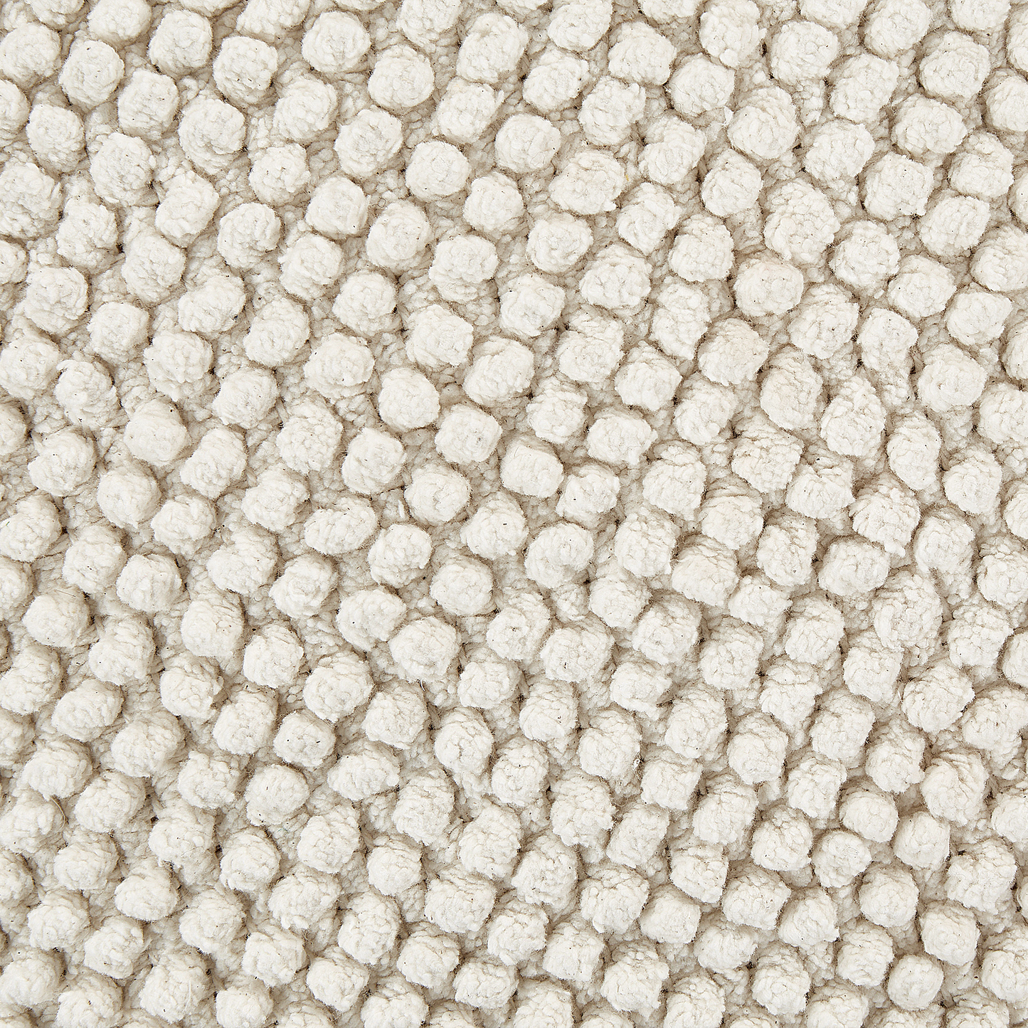 Beige Cotton Pouffe 45 x 45 x 45cm Solid Pattern Square Fabric Seating Ottoman