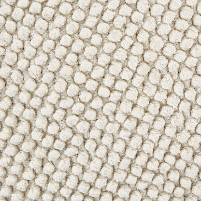 Beige Cotton Pouffe 45 x 45 x 45cm Solid Pattern Square Fabric Seating Ottoman