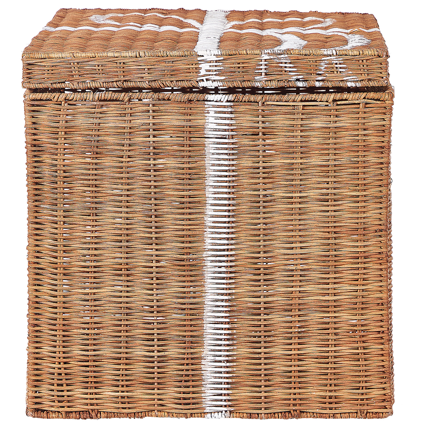 Rattan Storage Gift Boxes Set of 3 Brown Square Decor