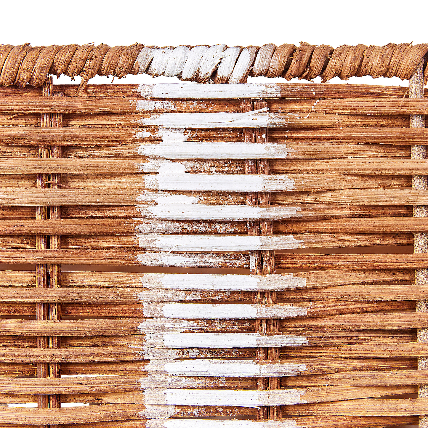 Rattan Storage Gift Boxes Set of 3 Brown Square Decor