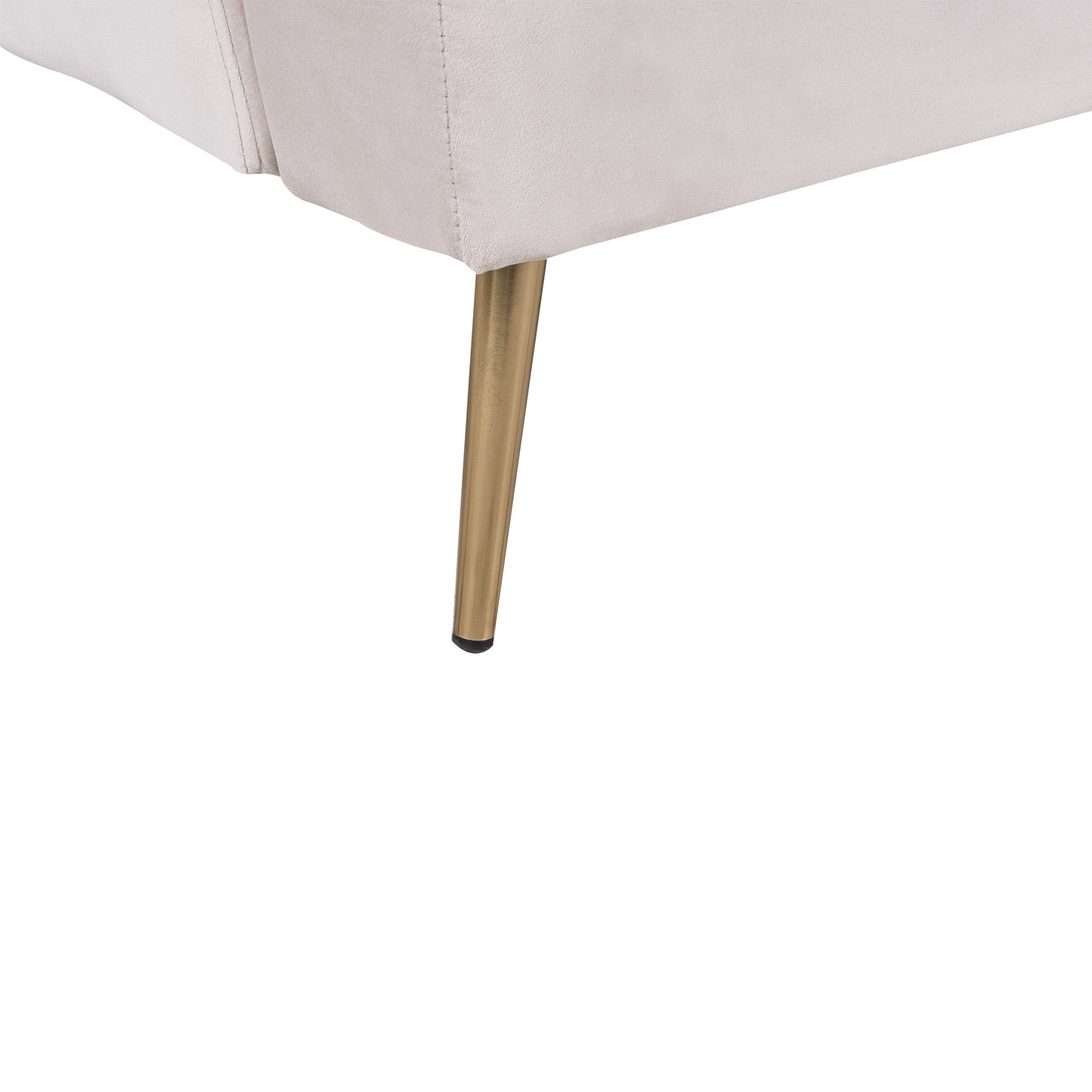 Sofa Bed Beige Velvet 3 Seater Click Clack