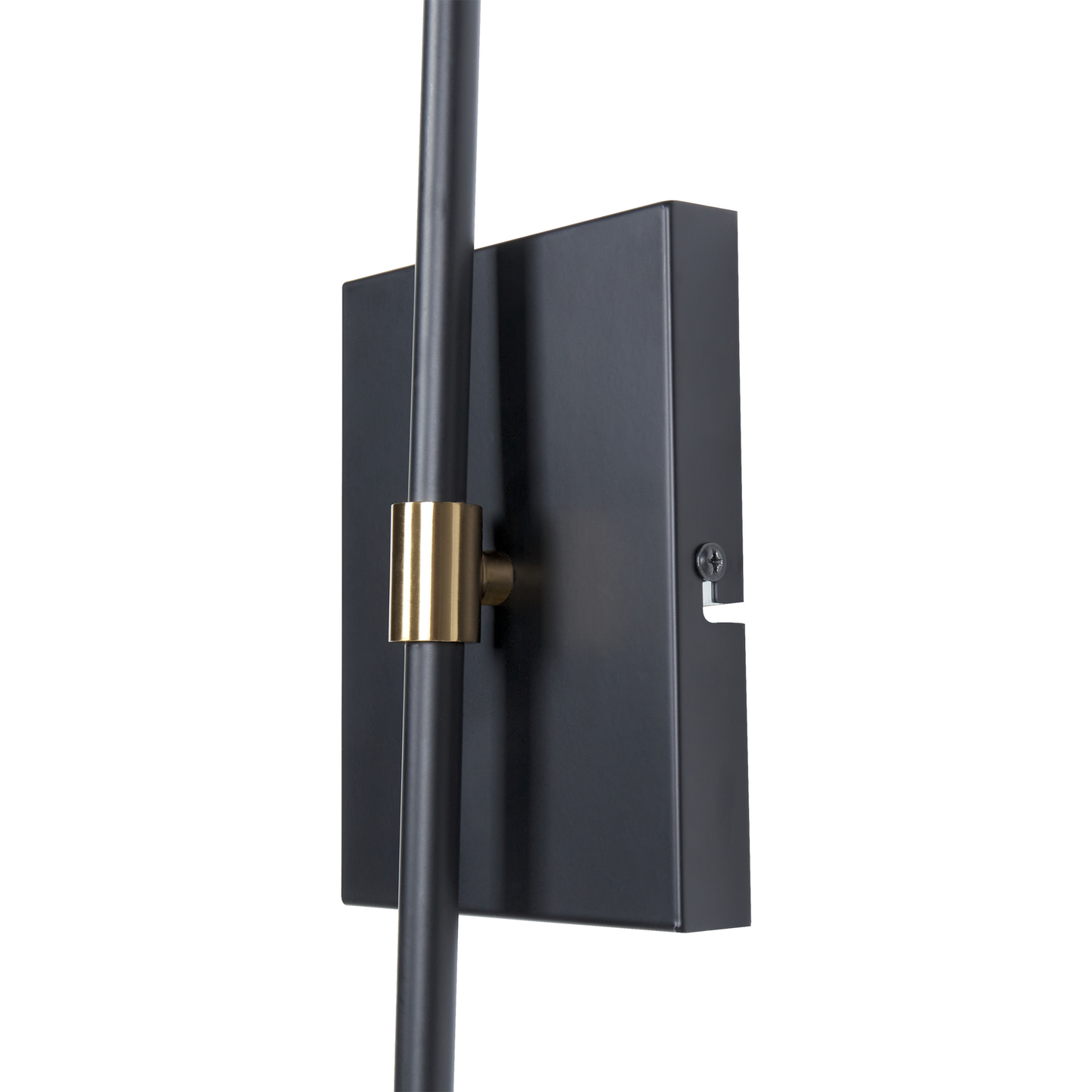 Wall Lamp Adjustable Shade White Metal Gold Accents Indus