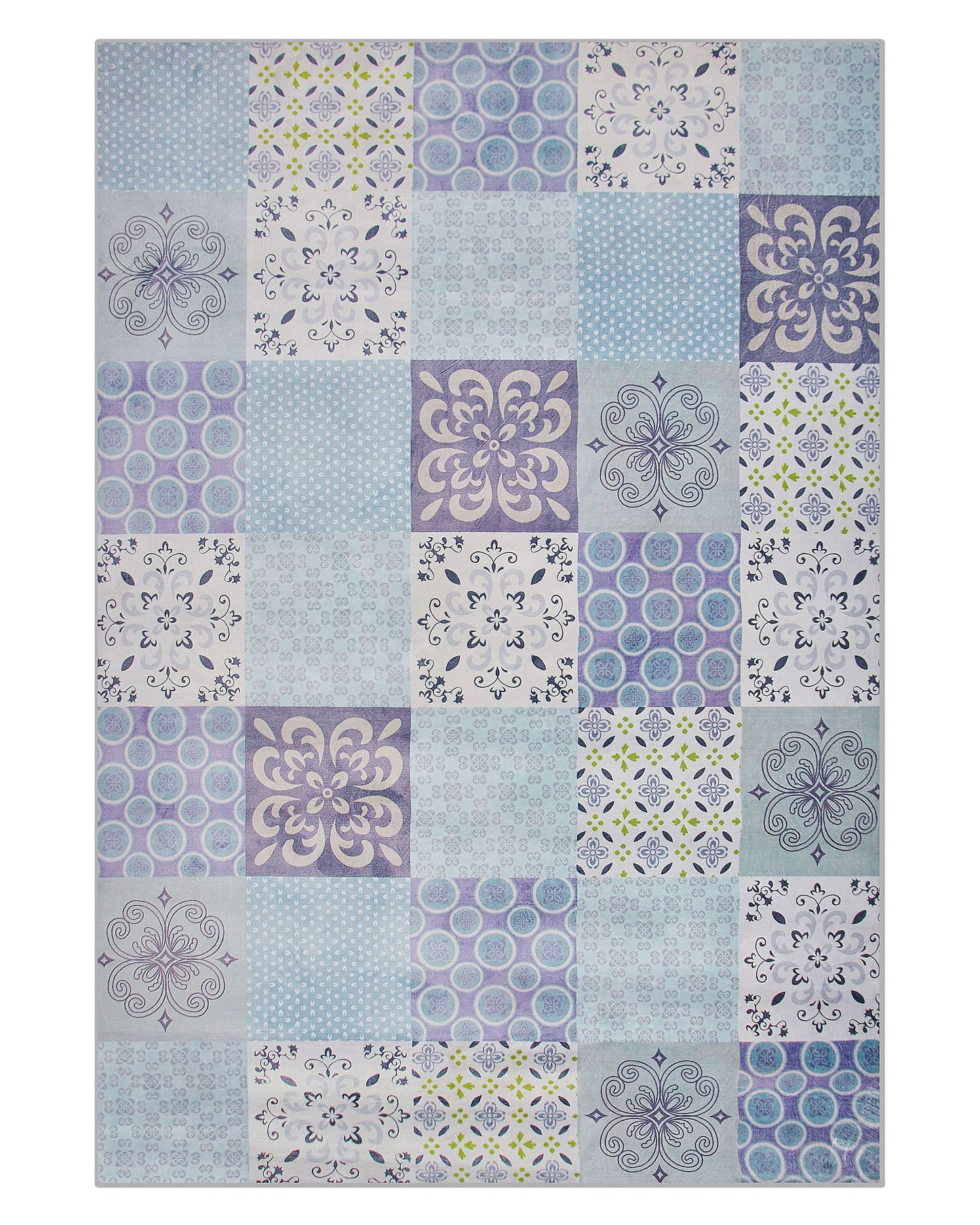 Coastal Mosaic Area Rug 140 x 200cm Multicolour Patchwork