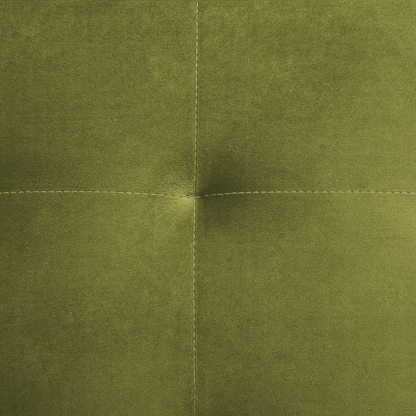 Green Tufted Ottoman Square With Gold Legs