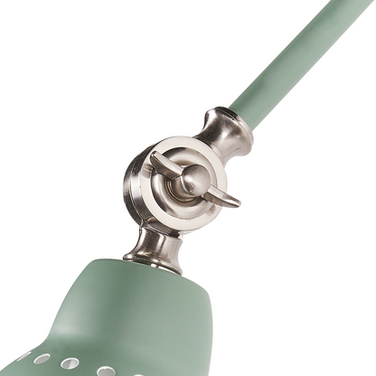 Wall Spot Lamp Light Green Metal 14cm Diameter Matte Finish Adjustable Swing Arm Reading Light Modern Design