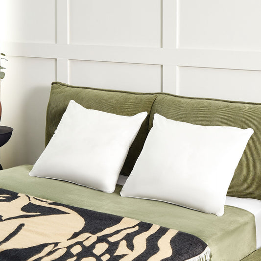 Pair Pillows White Lyocell Japara Cotton 50 x 60 High Profile