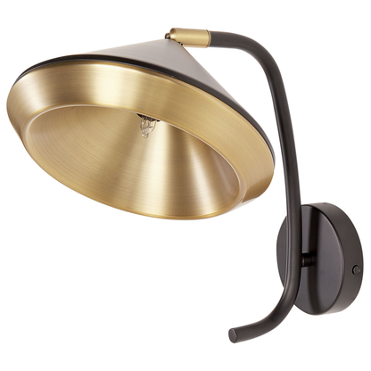 Wall Lamp Black Copper Metal Cone Shade 20 x 30 x 28cm Modern Industrial Spotlight for Living Room