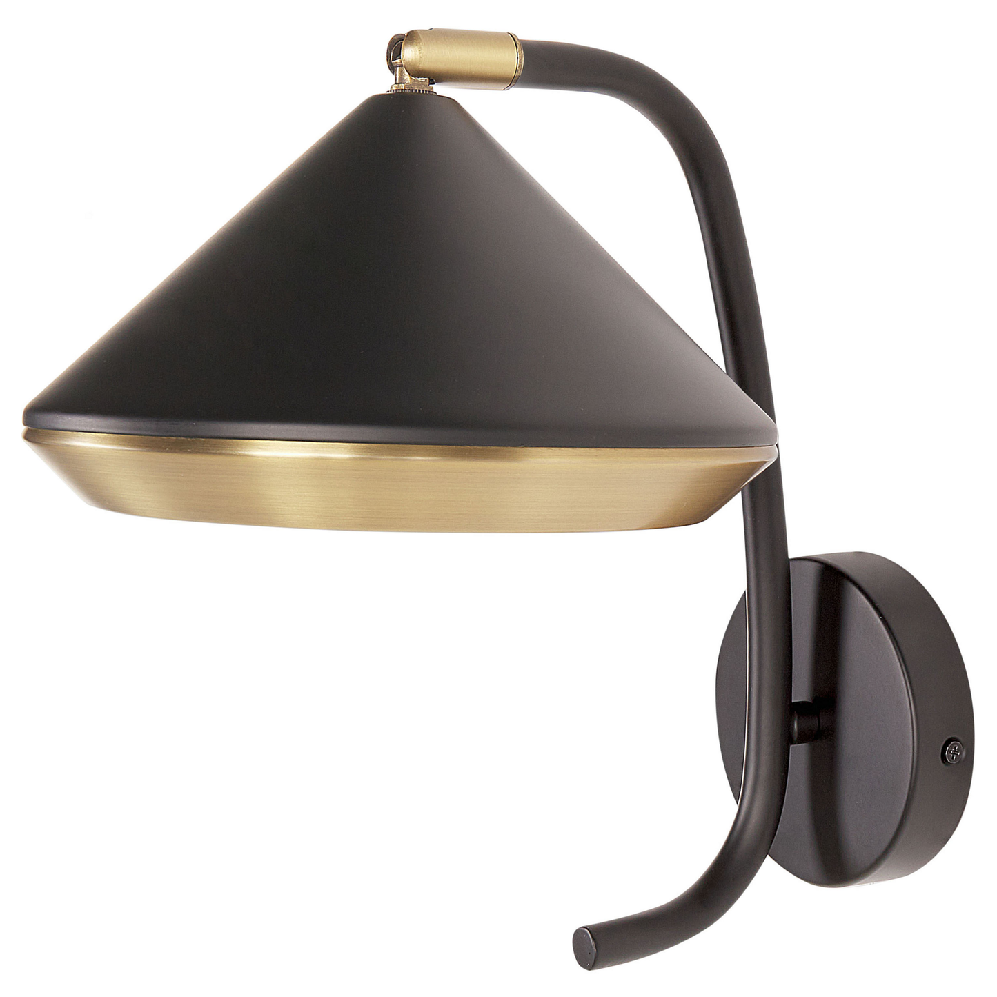 Wall Lamp Black Copper Metal Cone Shade 20 x 30 x 28cm Modern Industrial Spotlight for Living Room