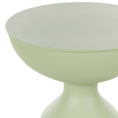 Side Table Light Green Iron 36cm Modern Accent End Table