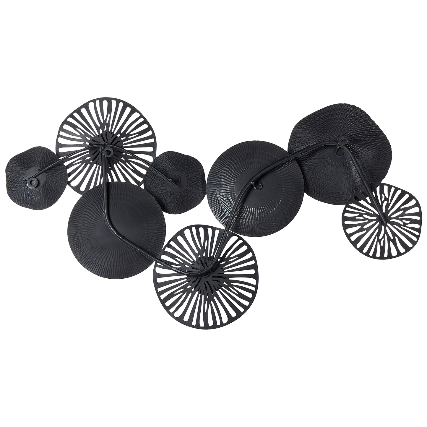 Handcrafted Wall Art Black And Grey Iron 84 x 49cm