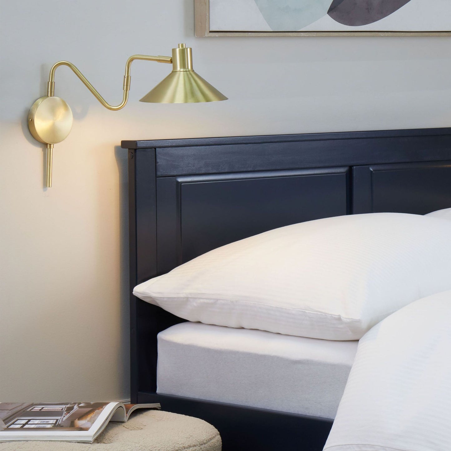 Gold Metal Wall Lamp With Adjustable Shade
