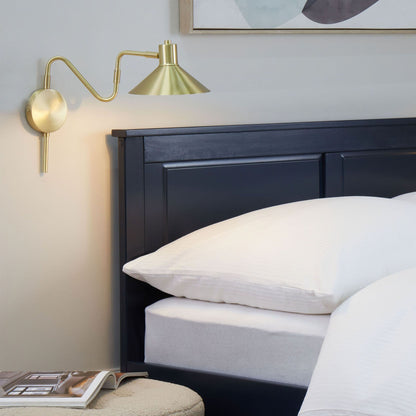 Gold Metal Wall Lamp With Adjustable Shade