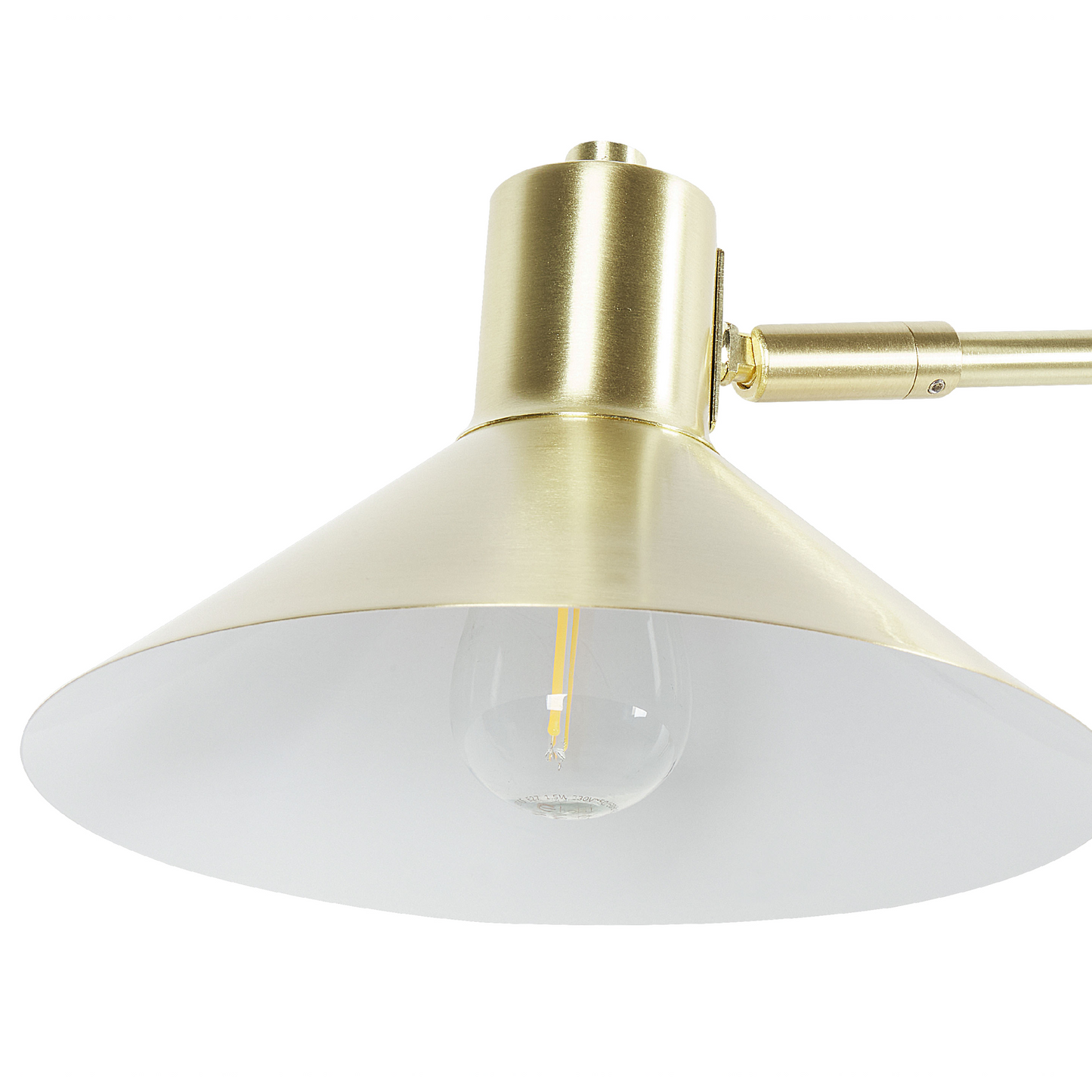 Gold Metal Wall Lamp With Adjustable Shade