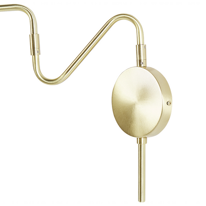 Gold Metal Wall Lamp With Adjustable Shade