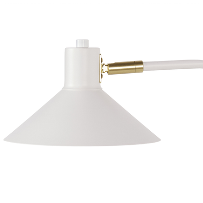 Wall Lamp White Metal Sconce With Adjustable Shade
