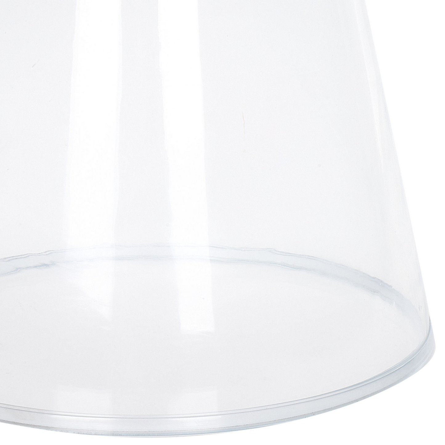 Transparent Glass Side End Table 37 x 37 x 43cm Oval Modern