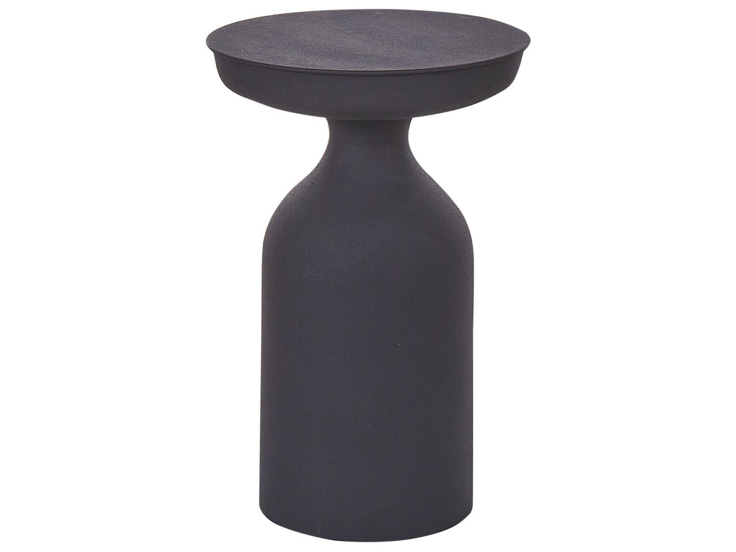 Aria Home Side Table Black Iron 33 x 33 x 50cm Round Top Modern Living Room End Table