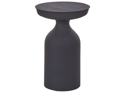 Aria Home Side Table Black Iron 33 x 33 x 50cm Round Top Modern Living Room End Table