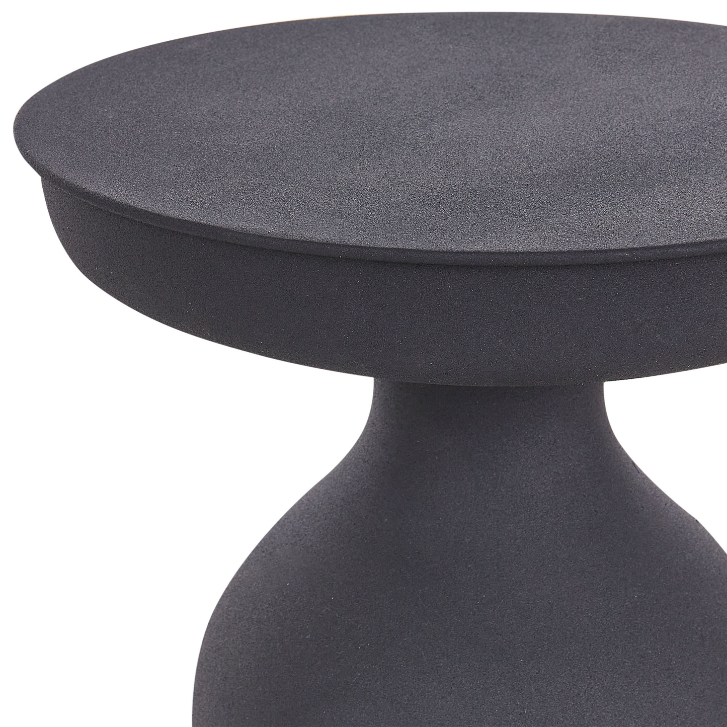 Aria Home Side Table Black Iron 33 x 33 x 50cm Round Top Modern Living Room End Table