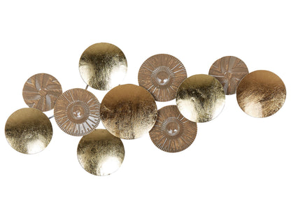 Iron Wall Decor 98 x 45cm Handmade Gold And Copper Modern Industrial Art