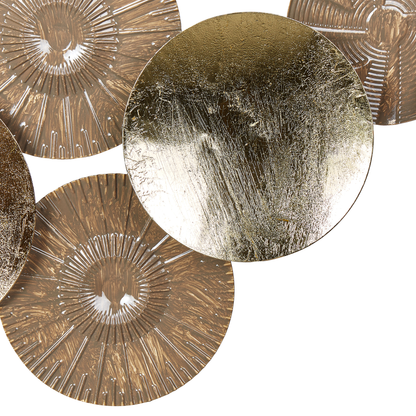 Iron Wall Decor 98 x 45cm Handmade Gold And Copper Modern Industrial Art